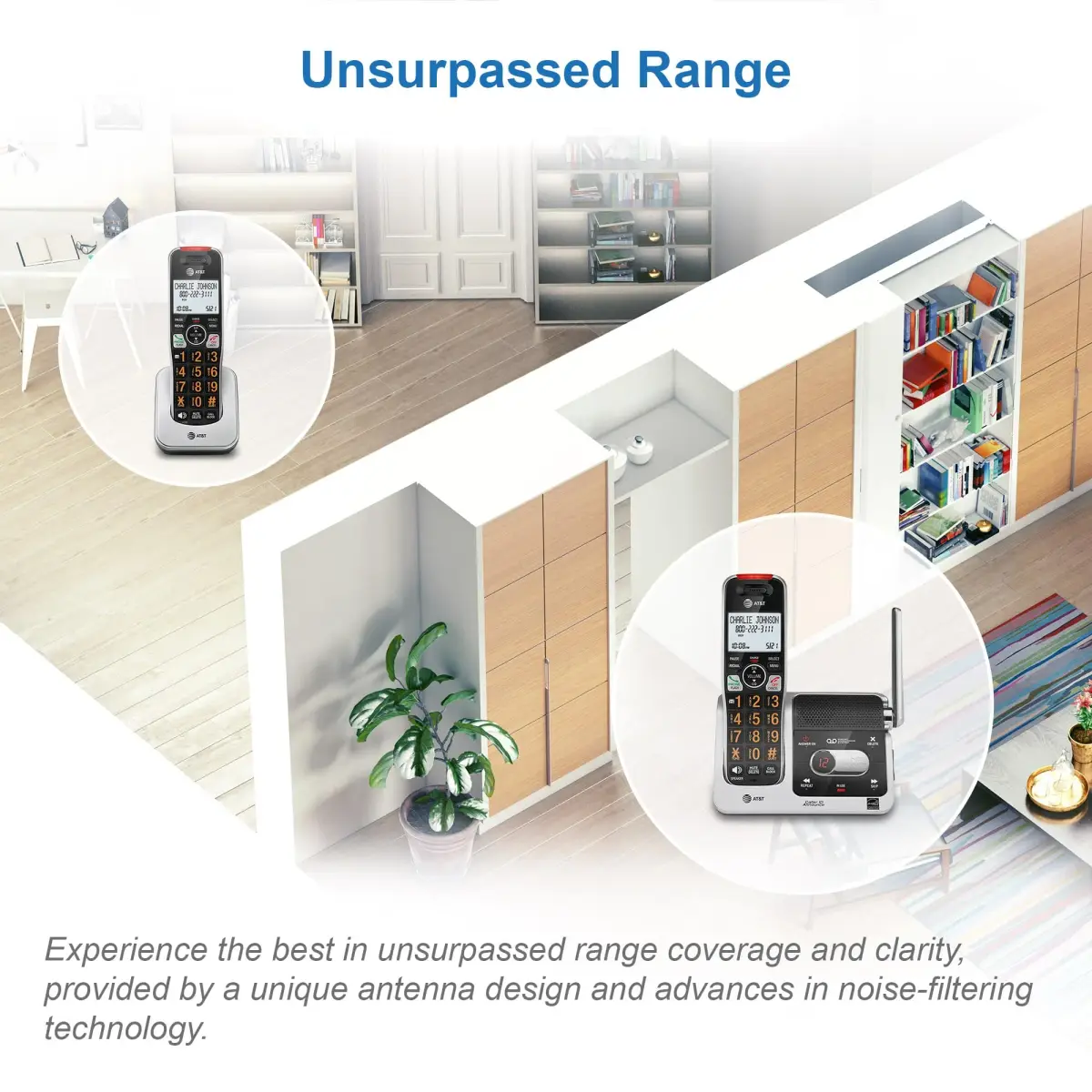 AT&T BL102-4 DECT 6.0 4-Handset Cordless Phone | Unsurpassed Range, Call Blocking, Answering Machine - view 9