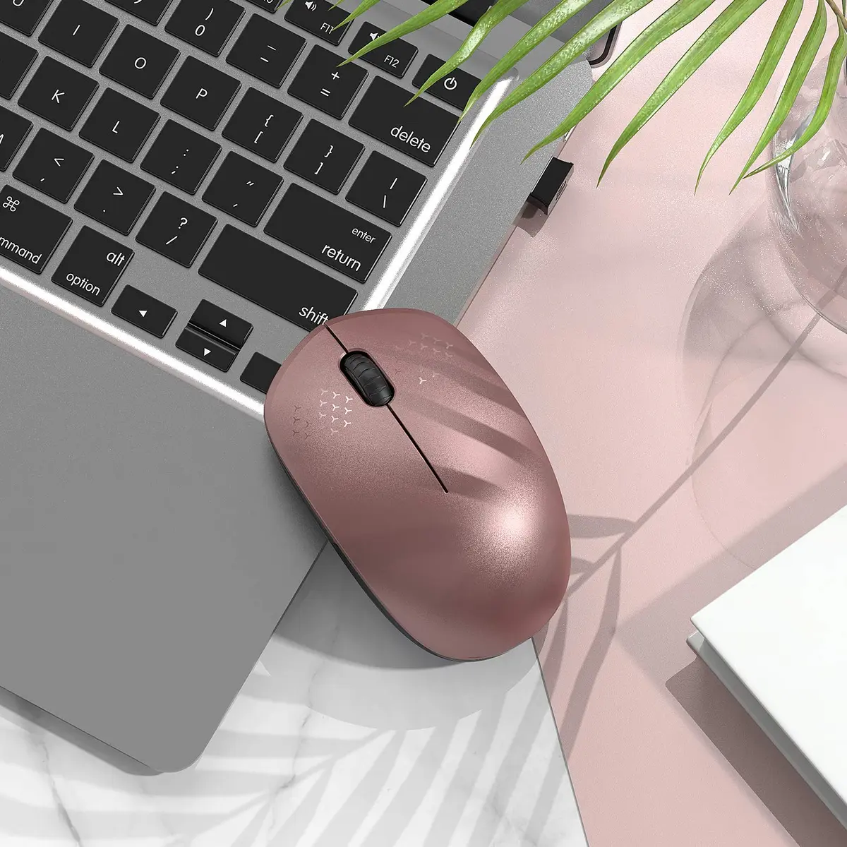 seenda Wireless Mouse 2.4G Noiseless Portable Rose Gold & Black | Compact, Reliable, for PC & Laptop - view 7
