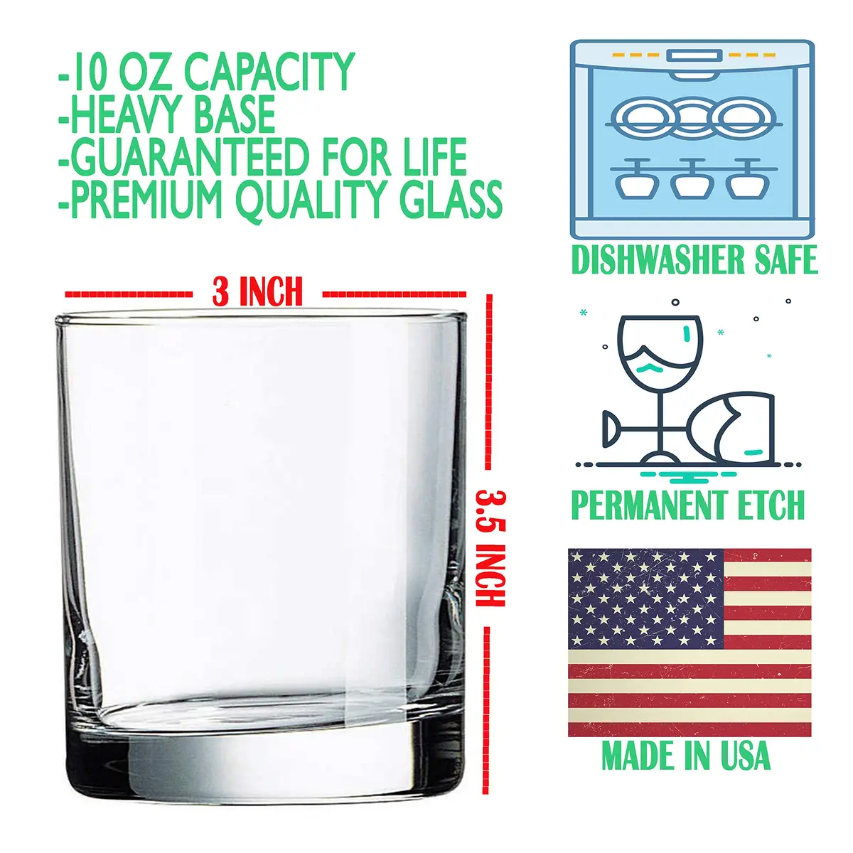 alankathy mug Liberal Tears Republican Idea Whiskey Glass 296ml (10 oz) | Etched, Dishwasher Safe, USA Made - view 3