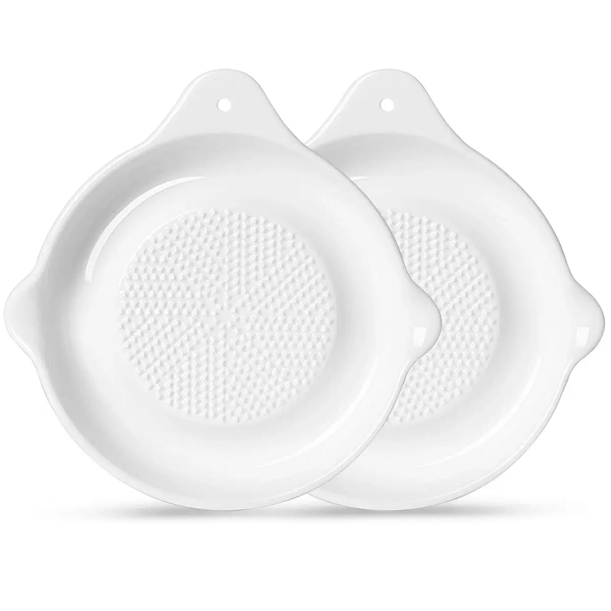 ONTUBE Ceramic Grater Plate for Ginger, Garlic, Onion (5.5" x 2 Pieces) | Dishwasher Safe & Multi-Function Kitchen Tool - view 7