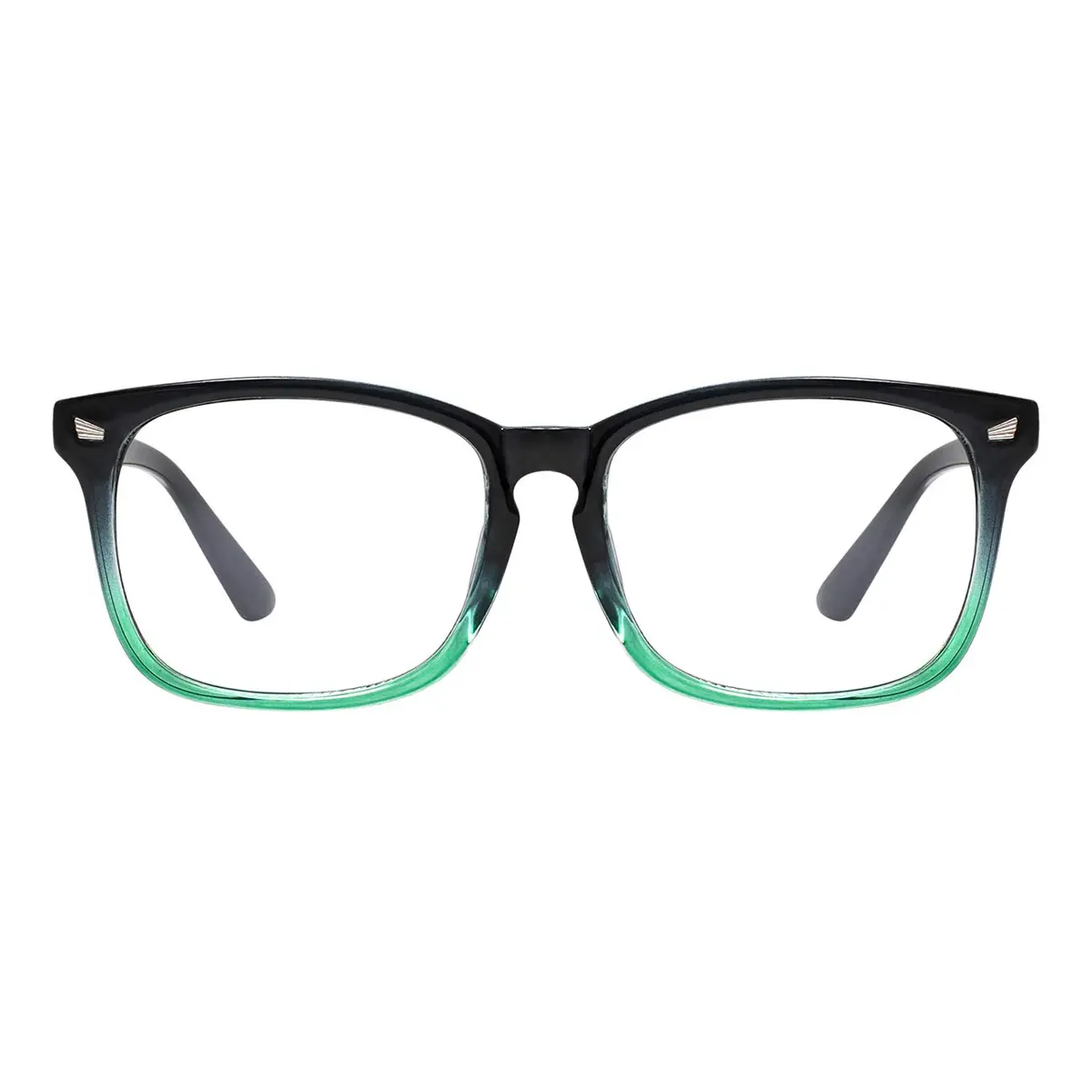 MAXJULI Blue Light Blocking Glasses,Full Rim Square Frame, Blue Gradient Green | Supports Better Sleep & Eye Comfort - main product image