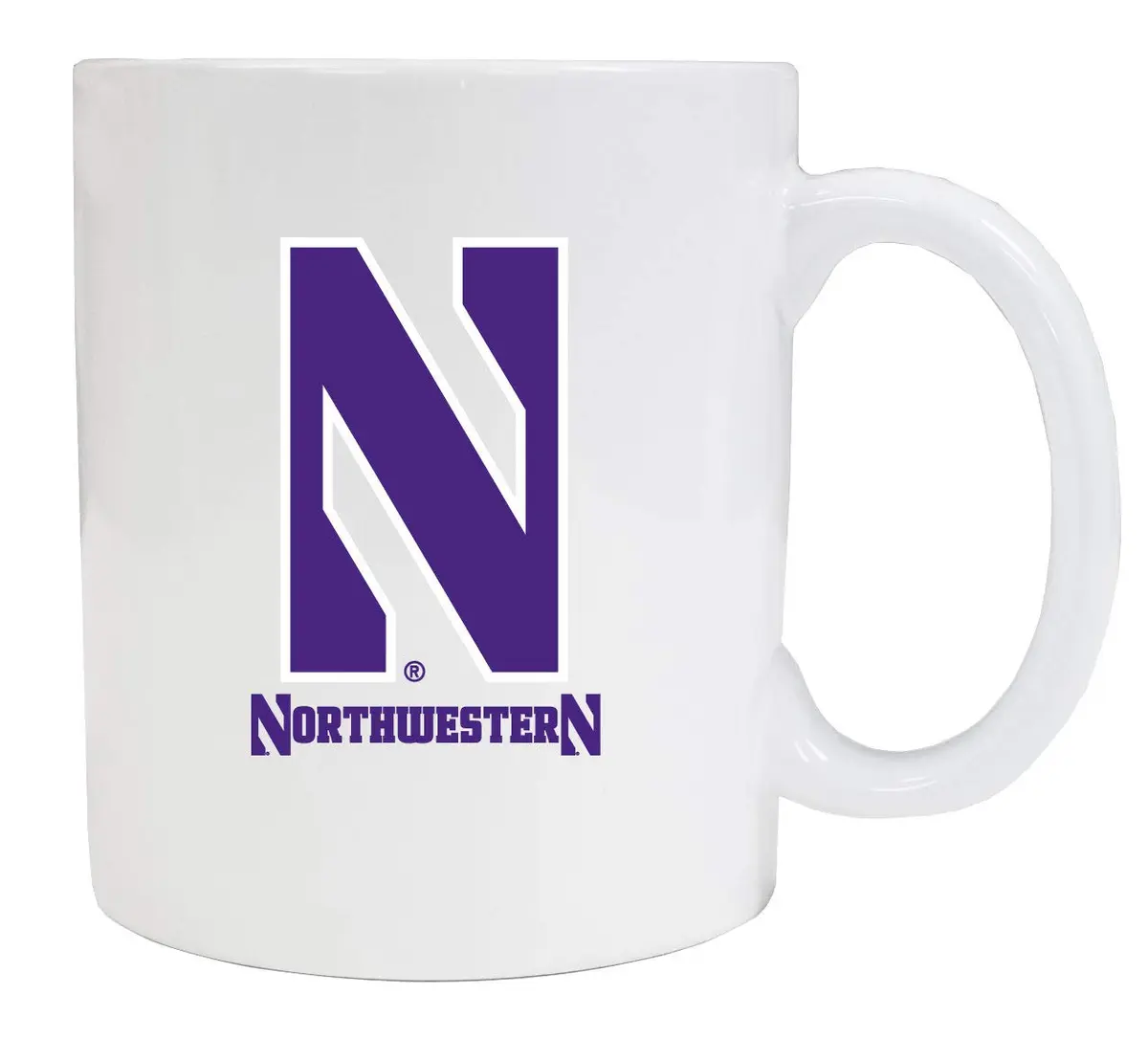 R and R Imports Northwestern University Wildcats White Ceramic Coffee Mug 237ml (8 Fl Oz) | Officially Licensed Collegiate Product - main product image