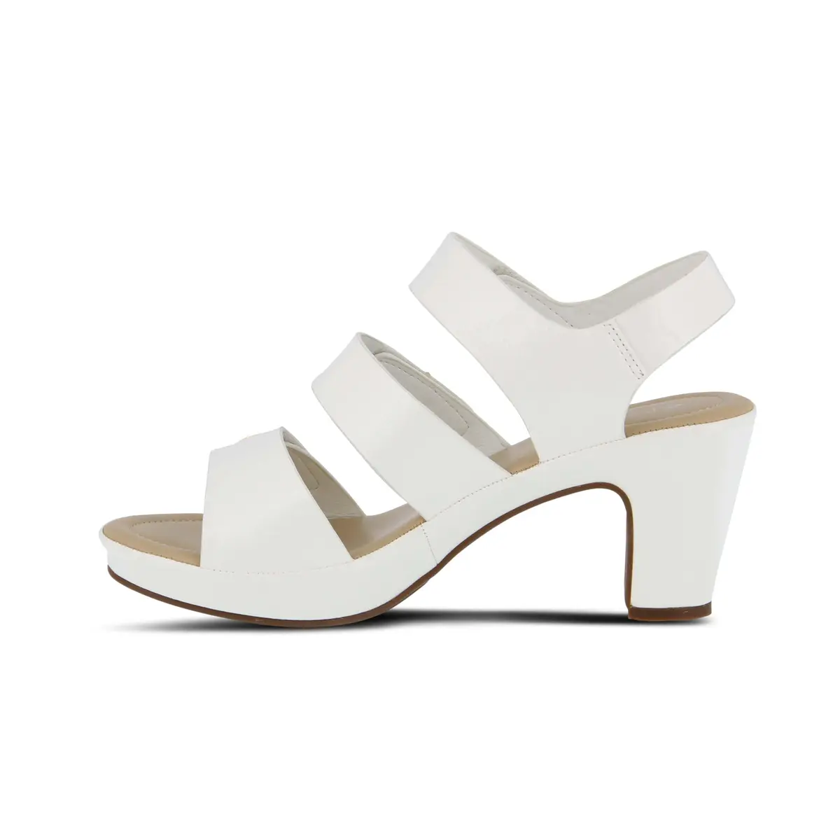 PATRIZIA Triodee Sandals for Women - White Patent Platform 10.5-11 | Adjustable Straps Slip-On - view 7