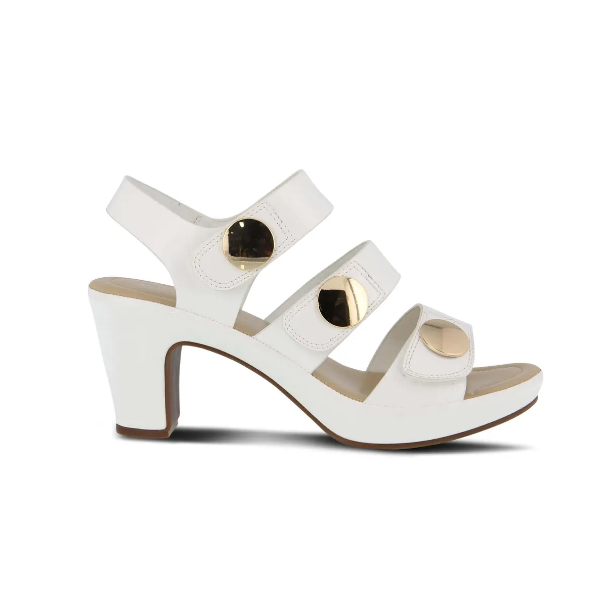 PATRIZIA Triodee Sandals for Women - Casual Platform Slip-On with Adjustable Straps, White Patent, US 9 - view 10