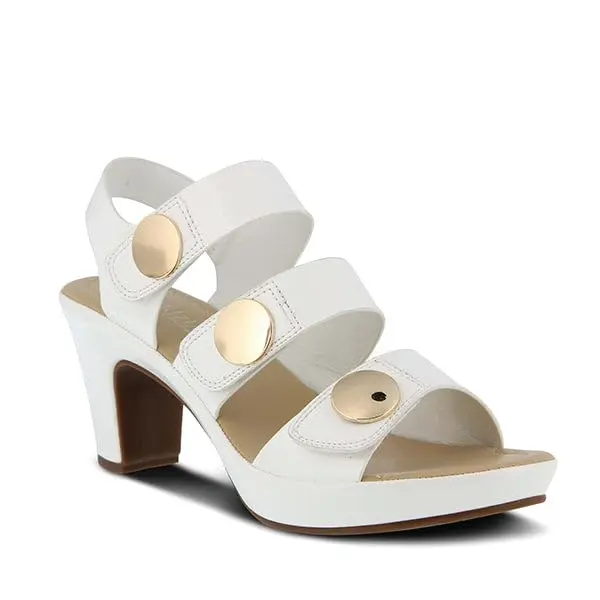 PATRIZIA Triodee Sandals for Women - Casual Platform Slip-On with Adjustable Straps, White Patent, US 9 - view 4