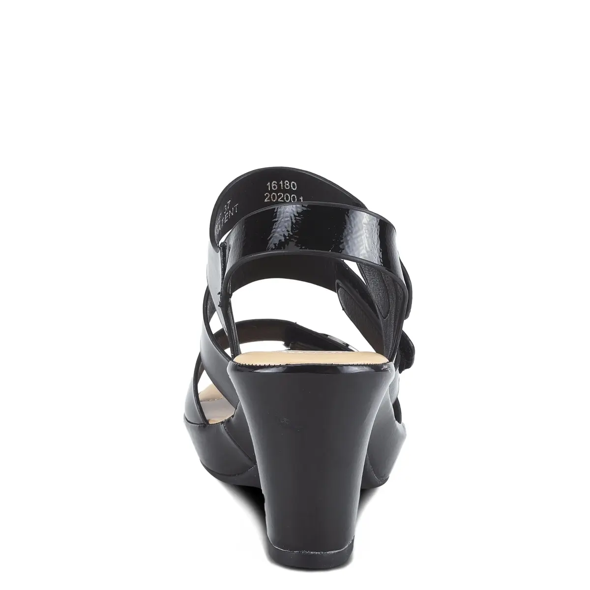 PATRIZIA Triodee Sandals for Women - Casual Platform Slip-On with Adjustable Straps, Black Patent, EU 38 / US 7.5-8 | 3" Heel, 3/4" Platform - view 8