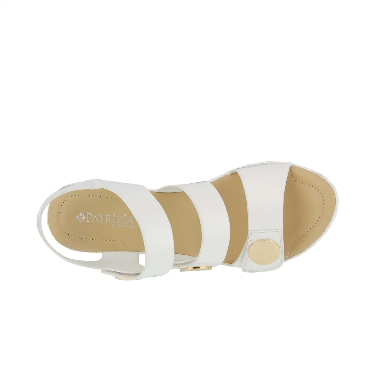 PATRIZIA Triodee Sandals for Women - Ladies Casual Platform Sandal with Adjustable Straps - Slip-On Womens Sandals for Formal Event, Outdoor Party WHITE PATENT EU 38 / US 7.5-8 | 3" Heel, 3/4" Platform - view 8