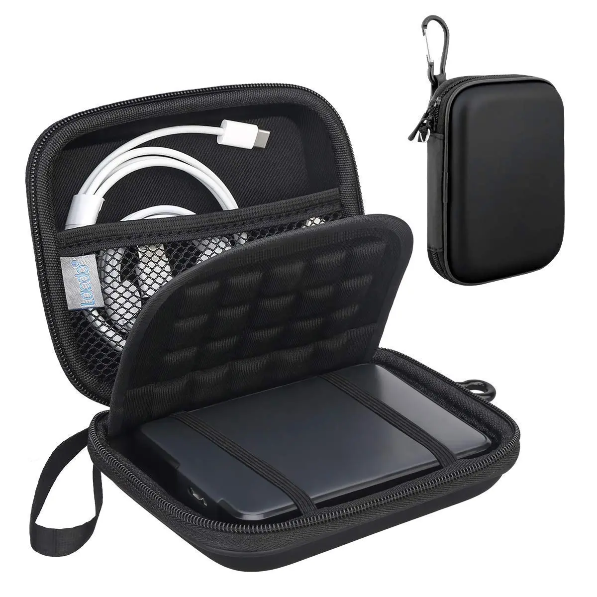 Lacdo Hard Drive Case for WD Elements/My Passport/Seagate Portable HDD 14.2cm (5.6 inches) | Protects Drives from Water & Shocks - main product image