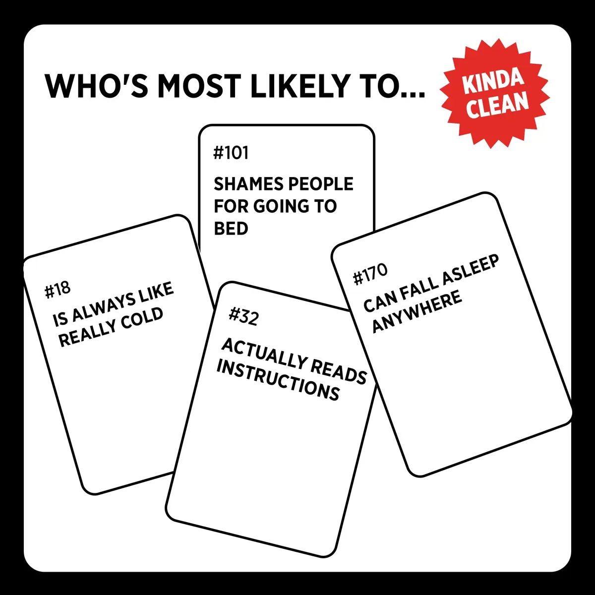 DSS Games Who's Most Likely To... Kinda Clean Edition | Family Card Game | Ages 14+ - view 2
