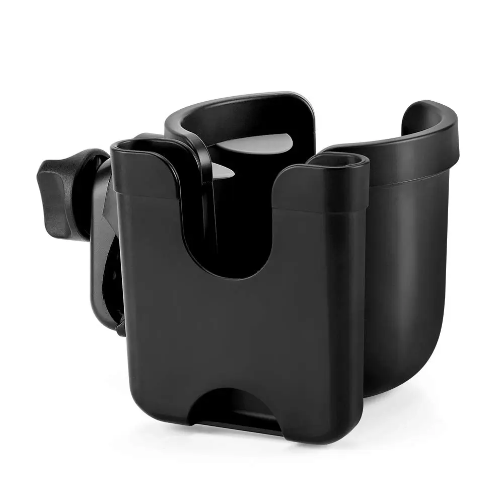 Accmor Stroller Cup Holder with Phone Holder, Universal Fit, 2-in-1 Drinks & Cell Phone Holder for Uppababy Nuna Strollers - main product image