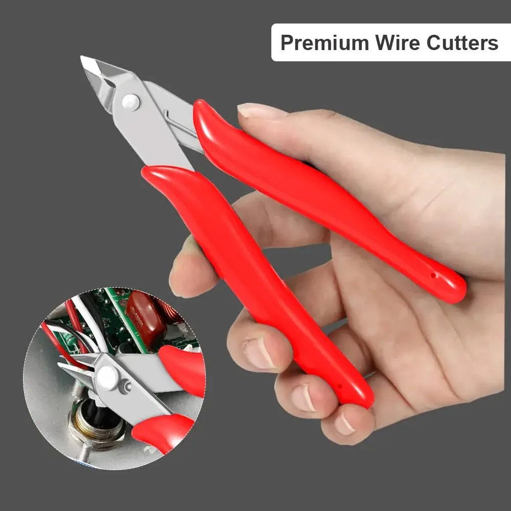 MONVICT 5 Inch Micro Wire Cutters, Flush Cutters with Opening Spring & Ergonomic Handle | Cuts Soft Wire Up to 1.6mm - view 5