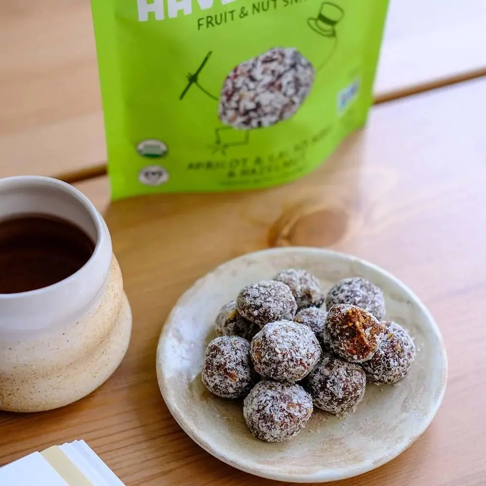 Sunny Fruit 100% RAW Fruit & Nut Snacks, Apricot, Cacao Nibs & Hazelnut, 6-Pack (9 Balls Per Bag) | No Sugar Added | Healthy, Convenient, On-the-Go Energy Balls | ORGANIC, VEGAN, GLUTEN-FREE, KOSHER - view 3
