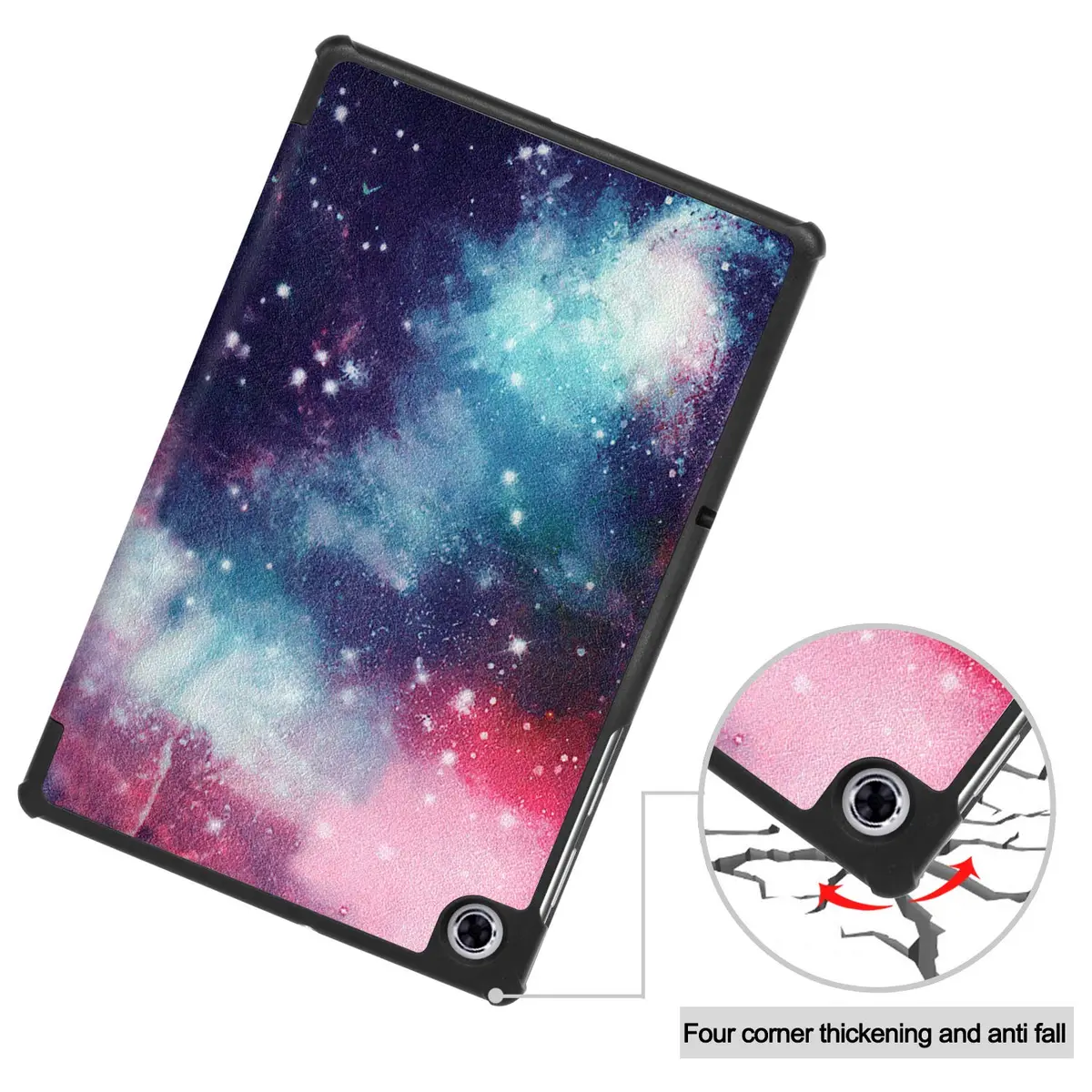Ratesell Smart Trifold Stand Case for Lenovo Tab M10 FHD Plus (2nd Gen) 10.3" (24.79cm) with Auto Sleep/Wake | Outer Space - view 6