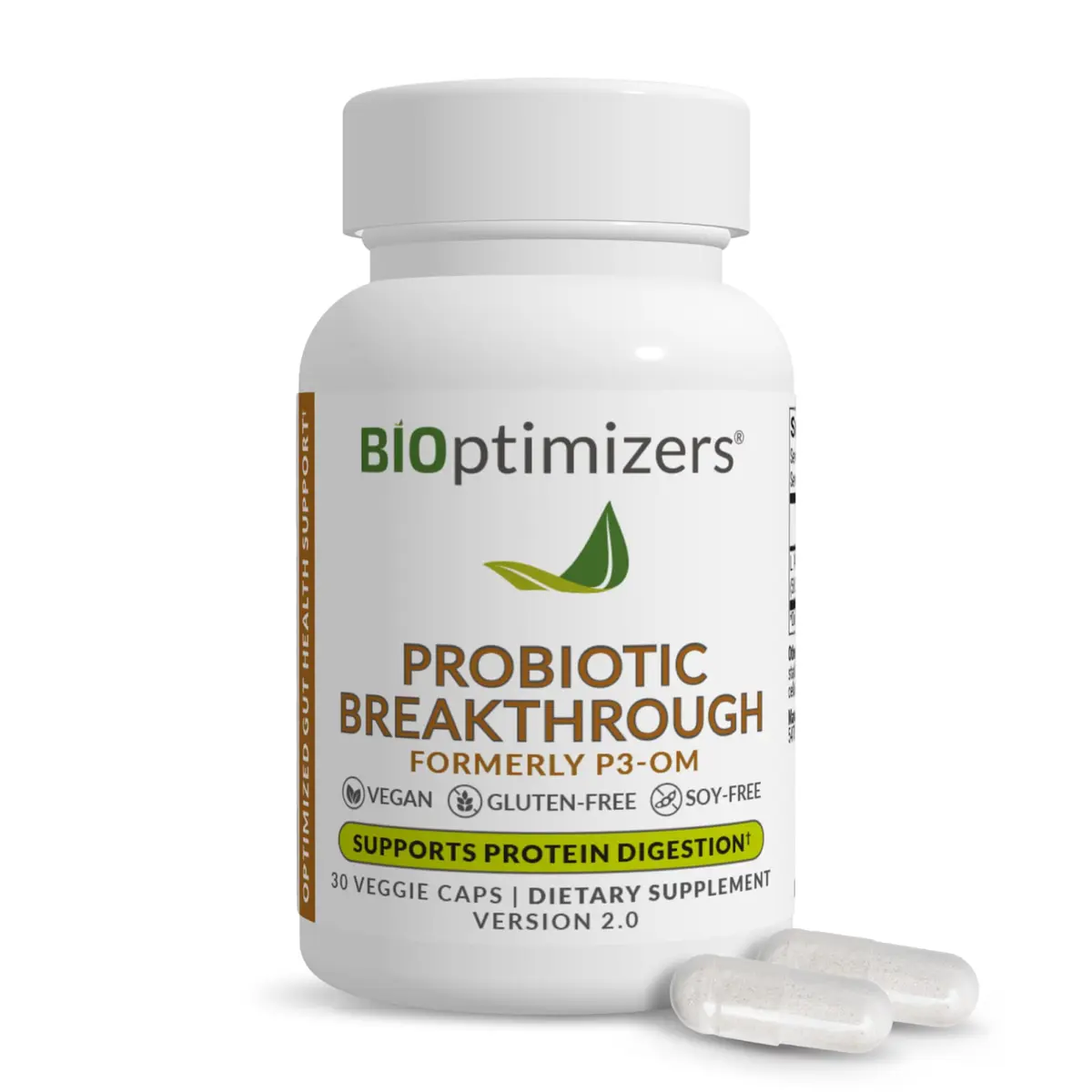 BIOptimizers Probiotic Breakthrough 30 Capsules | Gut & Digestive Support for Adults - main product image