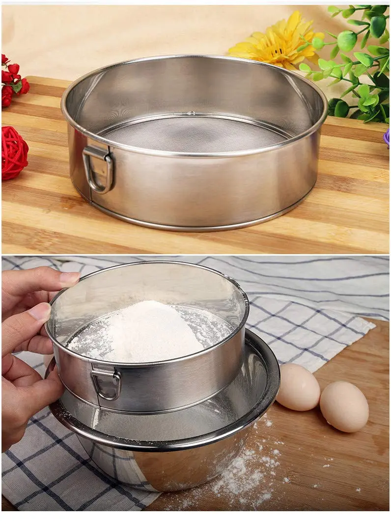 Falytemow Flour Sifter, Round Stainless Steel 40 Mesh Fine Sieve for Baking | Durable, Lightweight & Easy to Clean - view 6