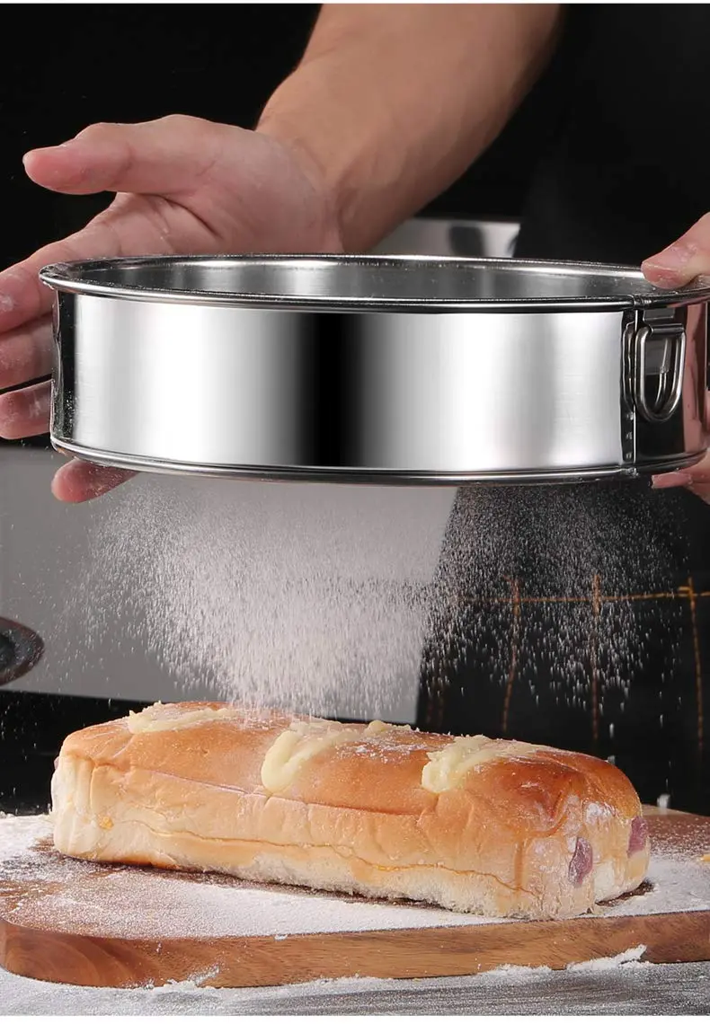 Falytemow Flour Sifter, Round Stainless Steel 40 Mesh Fine Sieve for Baking | Durable, Lightweight & Easy to Clean - view 2