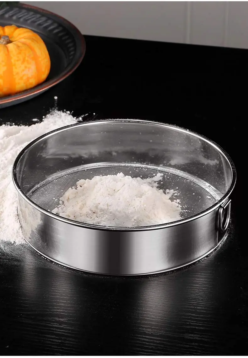 Falytemow Flour Sifter, Round Stainless Steel 40 Mesh Fine Sieve for Baking | Durable, Lightweight & Easy to Clean - view 3