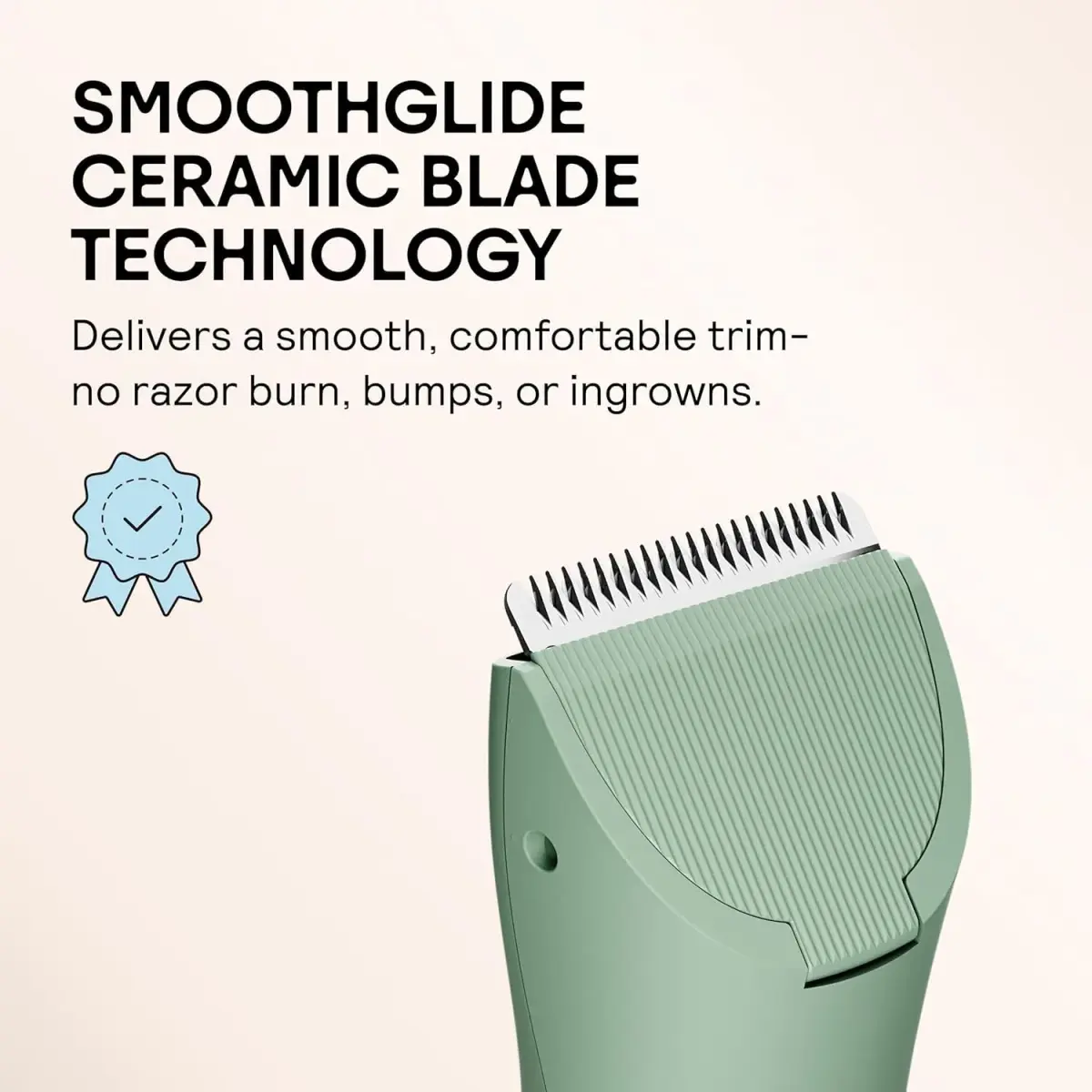 MERIDIAN The Trimmer Original Body Hair Trimmer for Men, Electric Shaver for Pubic Hair, Chest, Legs & Bikini, Waterproof & Rechargeable, Sage (1 Unit) - view 6