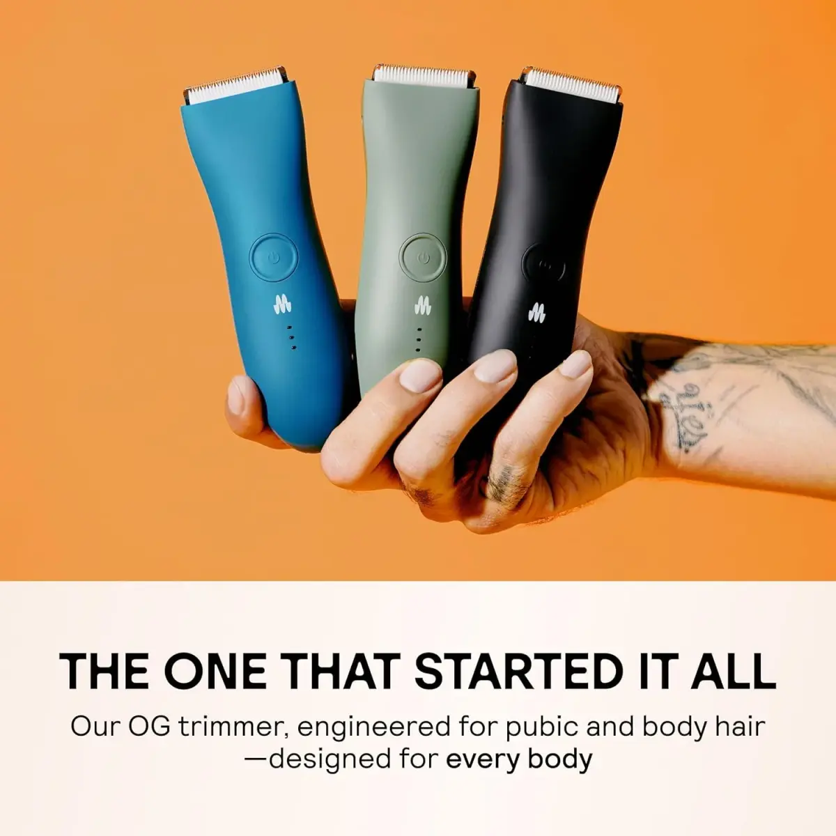 MERIDIAN The Trimmer Original Body Hair Trimmer for Men, Electric Shaver for Pubic Hair, Chest, Legs & Bikini, Waterproof & Rechargeable, Sage (1 Unit) - view 9