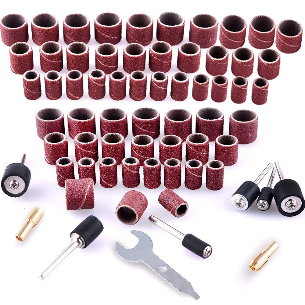 AUSTOR 531 Pcs Sanding Drum Set with Mandrels & Chucks | Aluminum Oxide Grit 80-600 - view 2