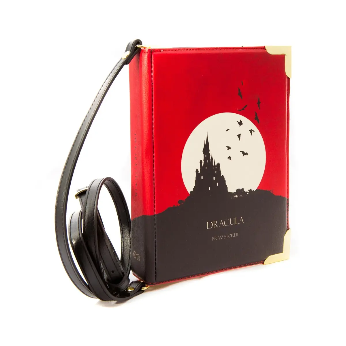 Well Read Crossbody Purse for Book Lovers - Dracula, Vegan Leather, Large | Gothic Book Cover Handbag - view 4
