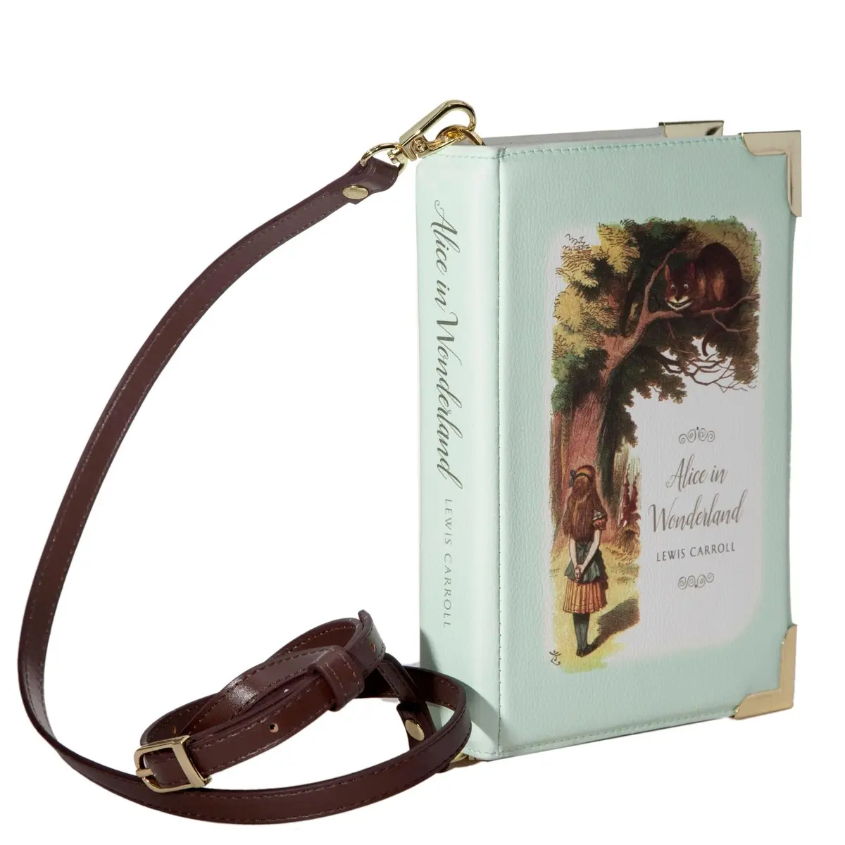 Well Read Alice in Wonderland Large Book Themed Purse for Literary Lovers – Handbag & Crossbody Bag, Faux Leather, 25x19x5cm - main product image