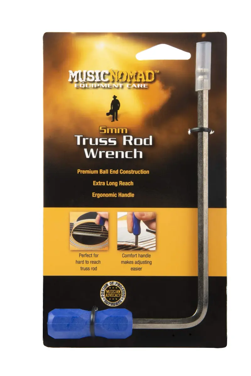 MusicNomad Premium 5mm Truss Rod Wrench for Martin Guitars | Durable Steel Construction with Ball End - view 2