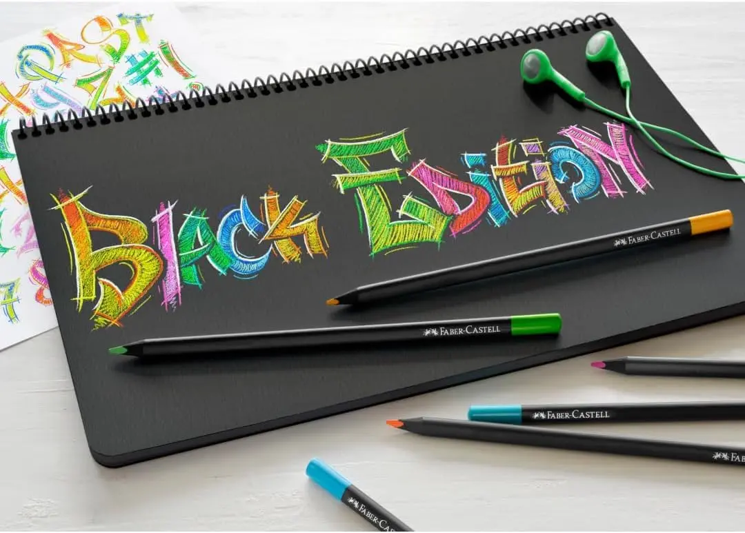 Faber-Castell Black Edition Colored Pencils, Classic (12 Count) | FSC Certified Wood - view 8