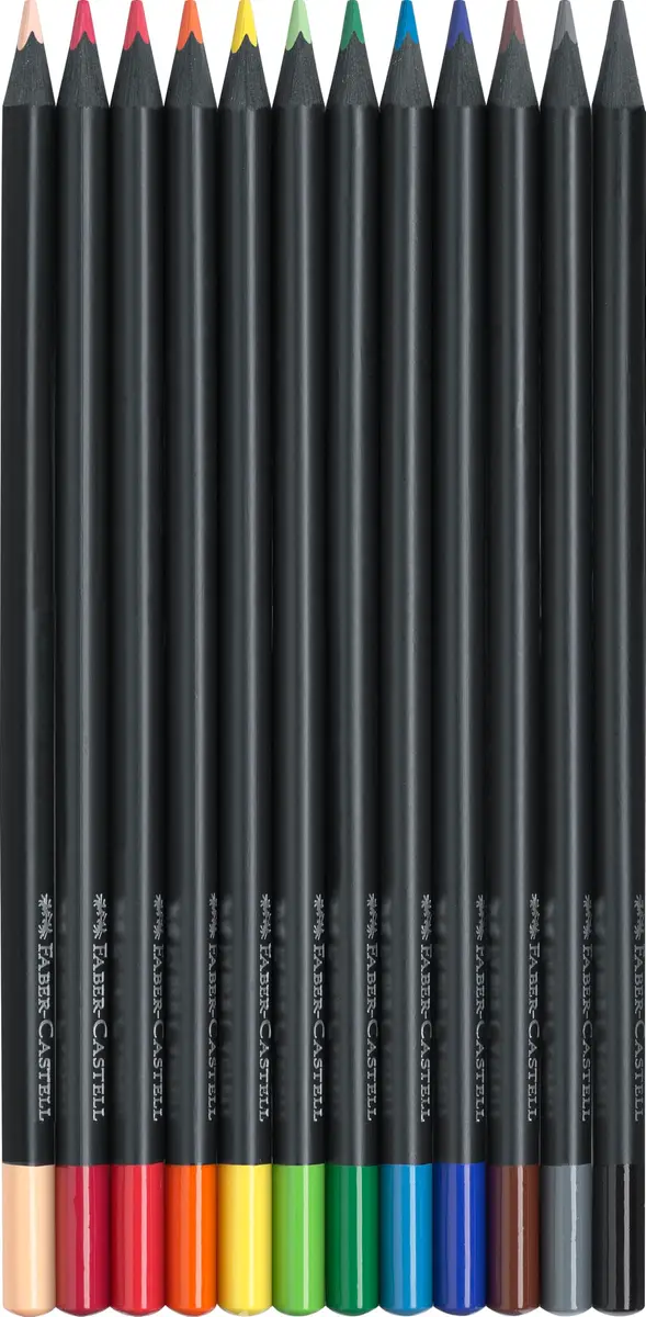 Faber-Castell Black Edition Colored Pencils, Classic (12 Count) | FSC Certified Wood - view 2