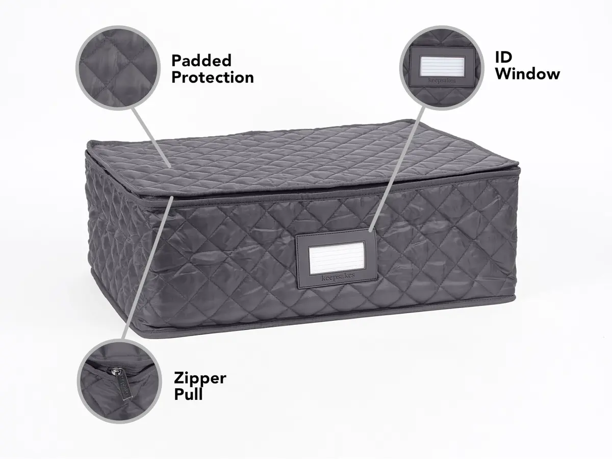 Covermates Keepsakes Storage Box 19.25W x 13D x 6.5H | Padded, Dust-Free, ID Window - view 5