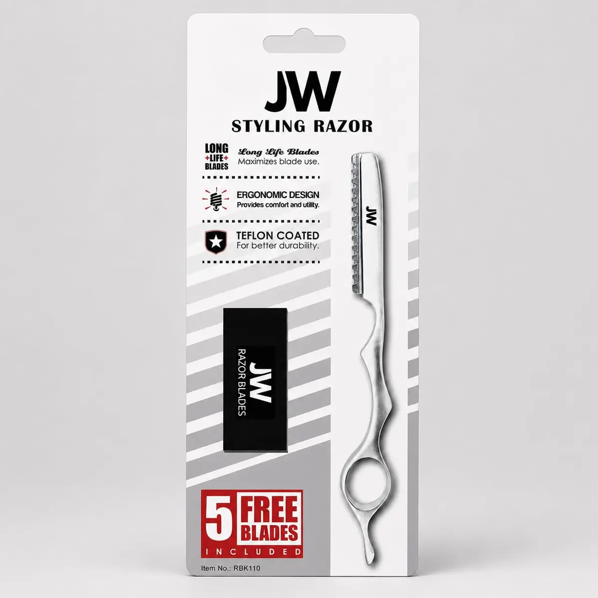 JW Shears CRX Professional Hair Cutting & Thinning Shear Set with Razor, 6cm (2.36in) Blade, Japanese Stainless Steel | Value Kit for Stylists & Home Use - view 4