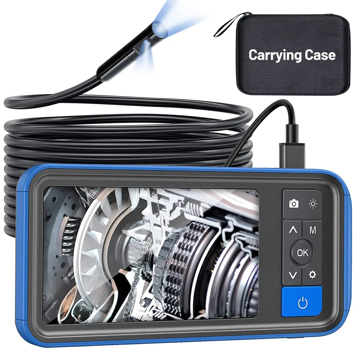 Teslong MS450 Dual Lens Inspection Camera 5m (16.5ft) | 4.5" IPS Screen, 1080P HD Dual Camera, IP67 Waterproof - main product image