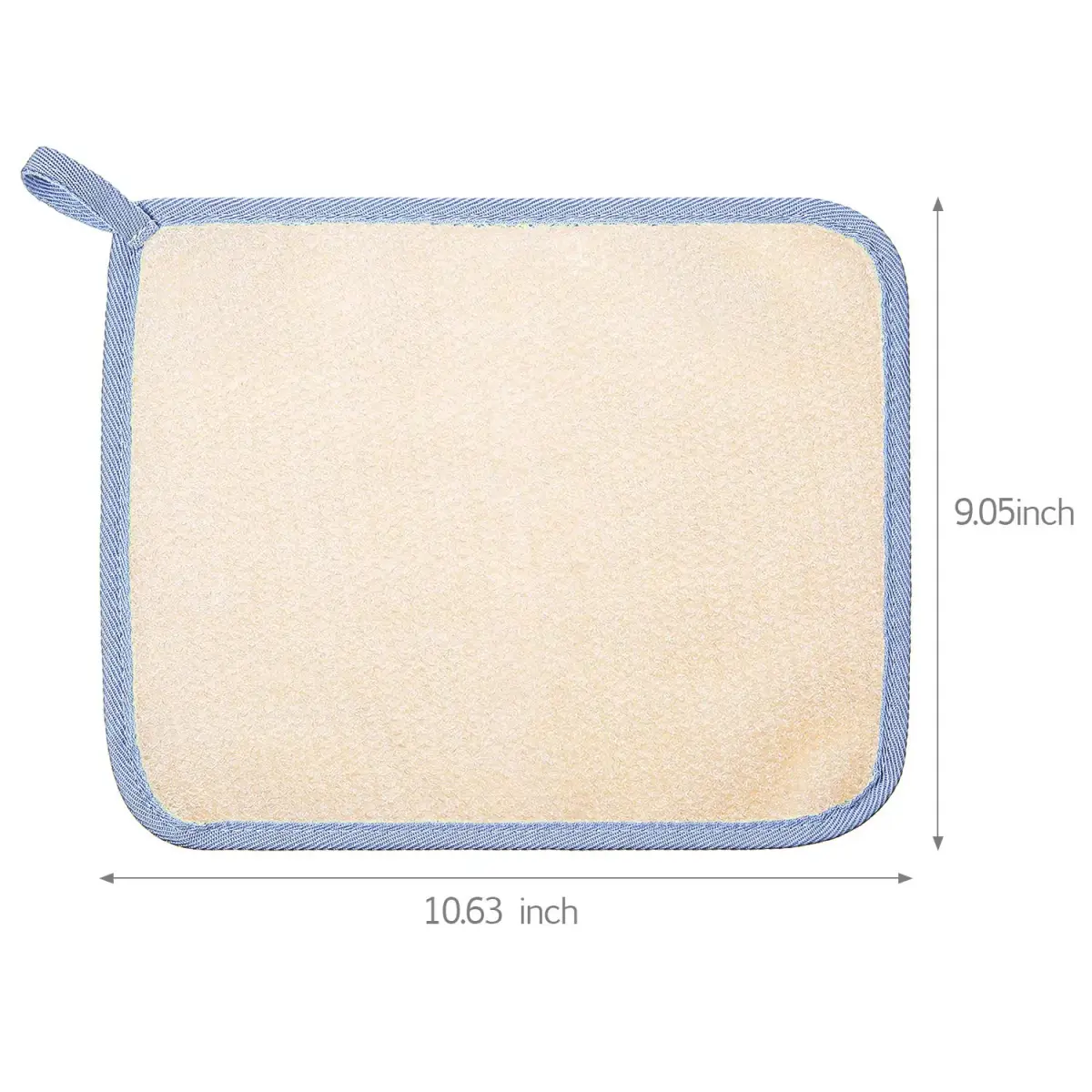 Tatuo 5 Pcs Exfoliating Washcloth Set with Blue Edge | Dual-Sided Scrub & Soft Texture for Face & Body - view 2