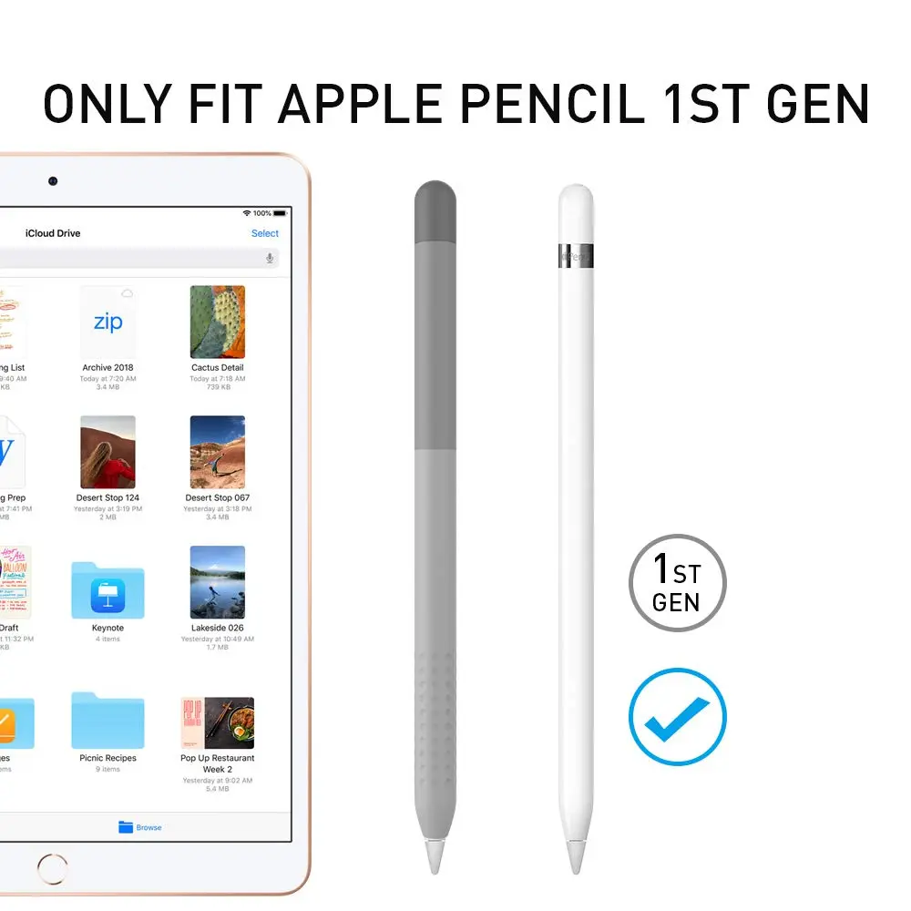 Delidigi Gradient Color Case for Apple Pencil 1st Gen | Anti-Slip Silicone Sleeve in Grey (0.01kg) - view 3