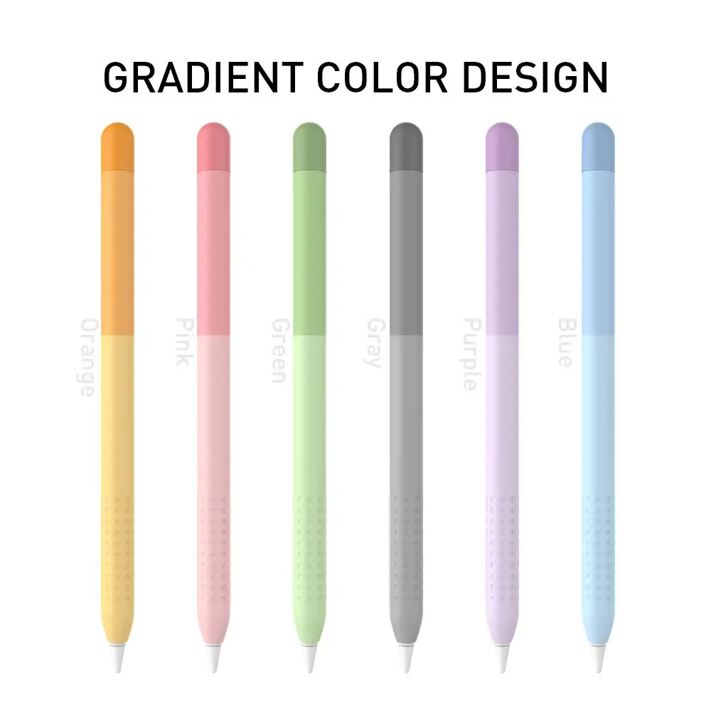 Delidigi Gradient Color Case for Apple Pencil 1st Gen | Anti-Slip Silicone Sleeve in Grey (0.01kg) - view 4