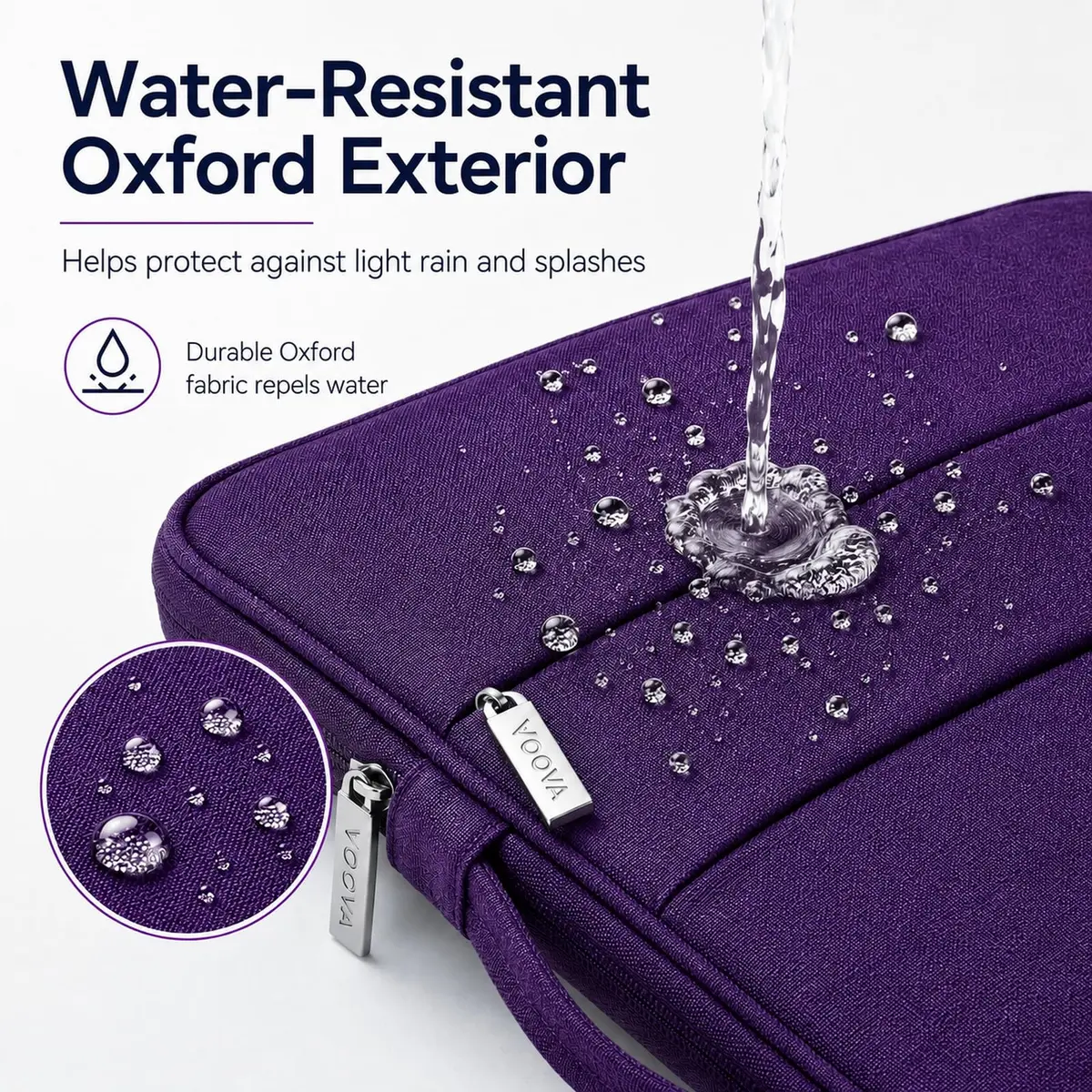 Voova 13.3-13 Inch Laptop Sleeve | Water-Resistant, Slim & Stylish Purple - view 5