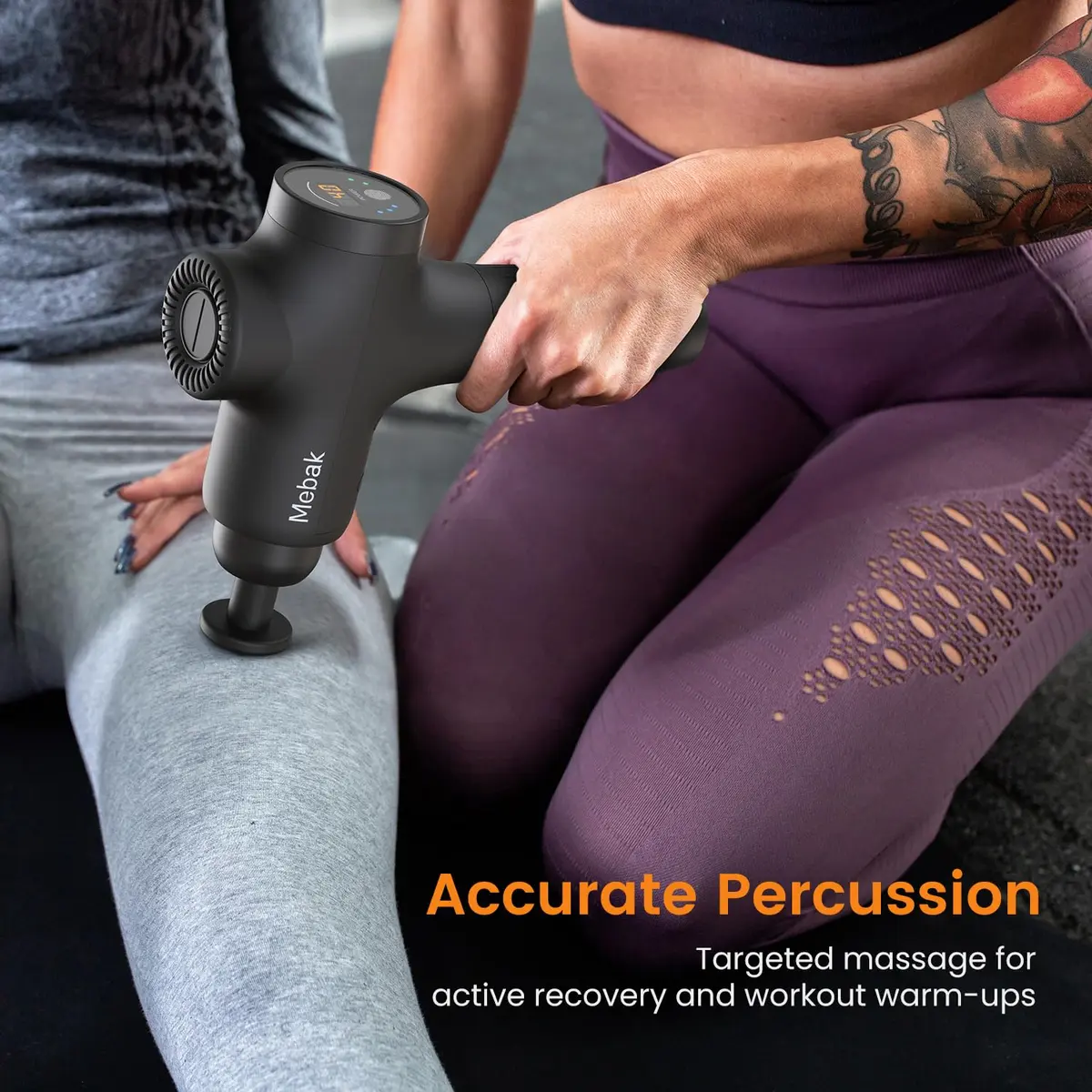 Mebak 3 Deep Tissue Massage Gun with 7 Heads & 5 Speeds | 1.68 lb Lightweight Percussion Massager for Athletes & Pain Relief - view 8