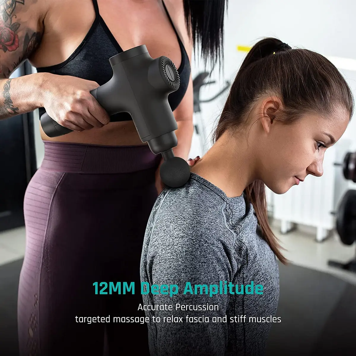 Mebak 3 Deep Tissue Massage Gun with 7 Heads & 5 Speeds | 1.68 lb Lightweight Percussion Massager for Athletes & Pain Relief - view 4