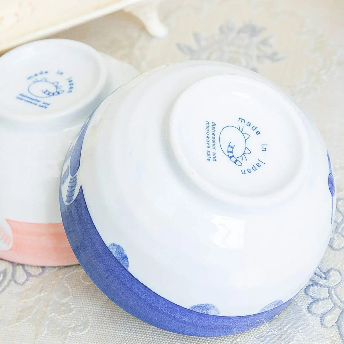 JapanBargain Set of 2 Japanese Large Porcelain Bowls 6.25-inch | Handcrafted Soup & Rice Bowls - view 5