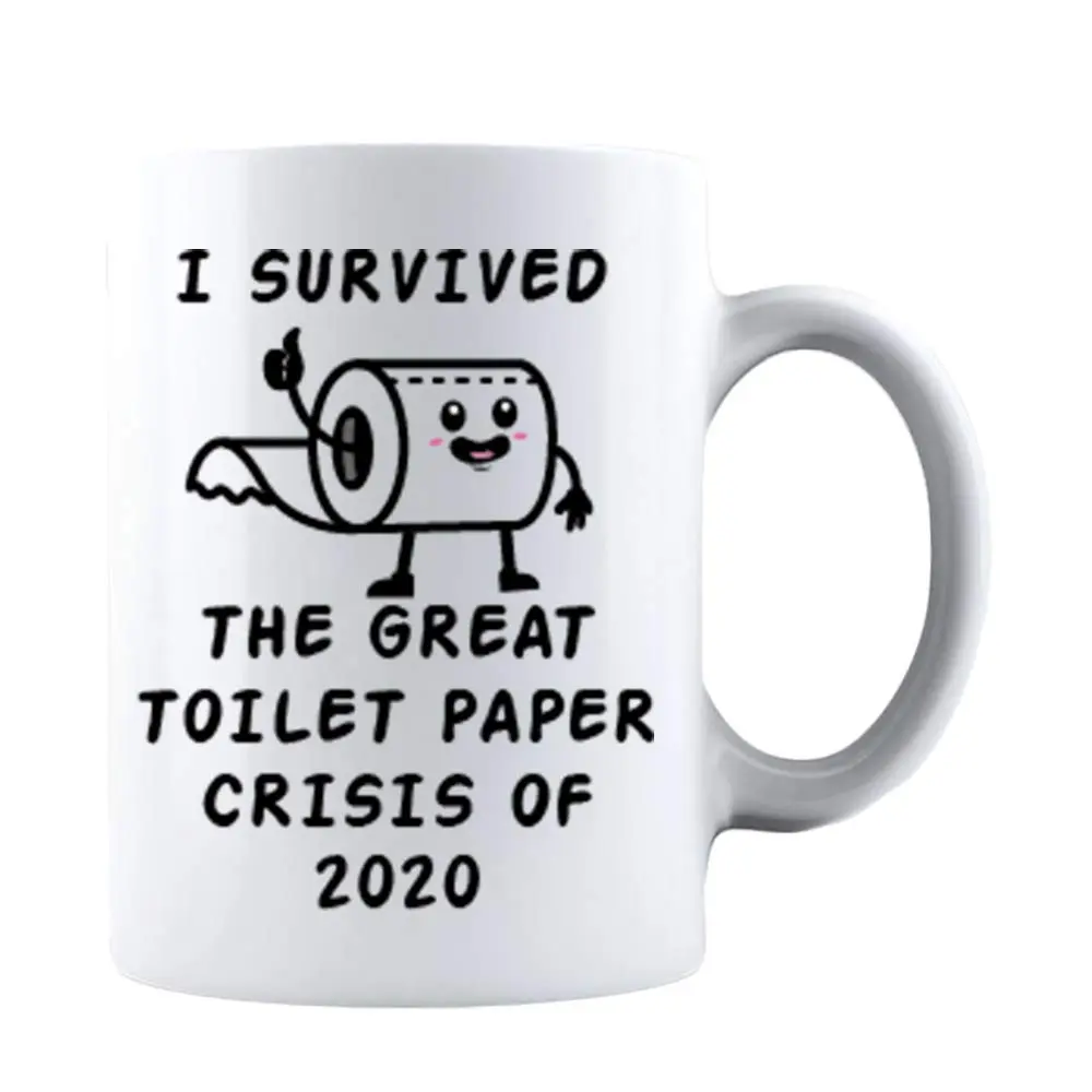 Kropsis White Ceramic Coffee Mug 325ml (11 Fl Oz) | Funny Toilet Paper Crisis 2020 Quote - main product image