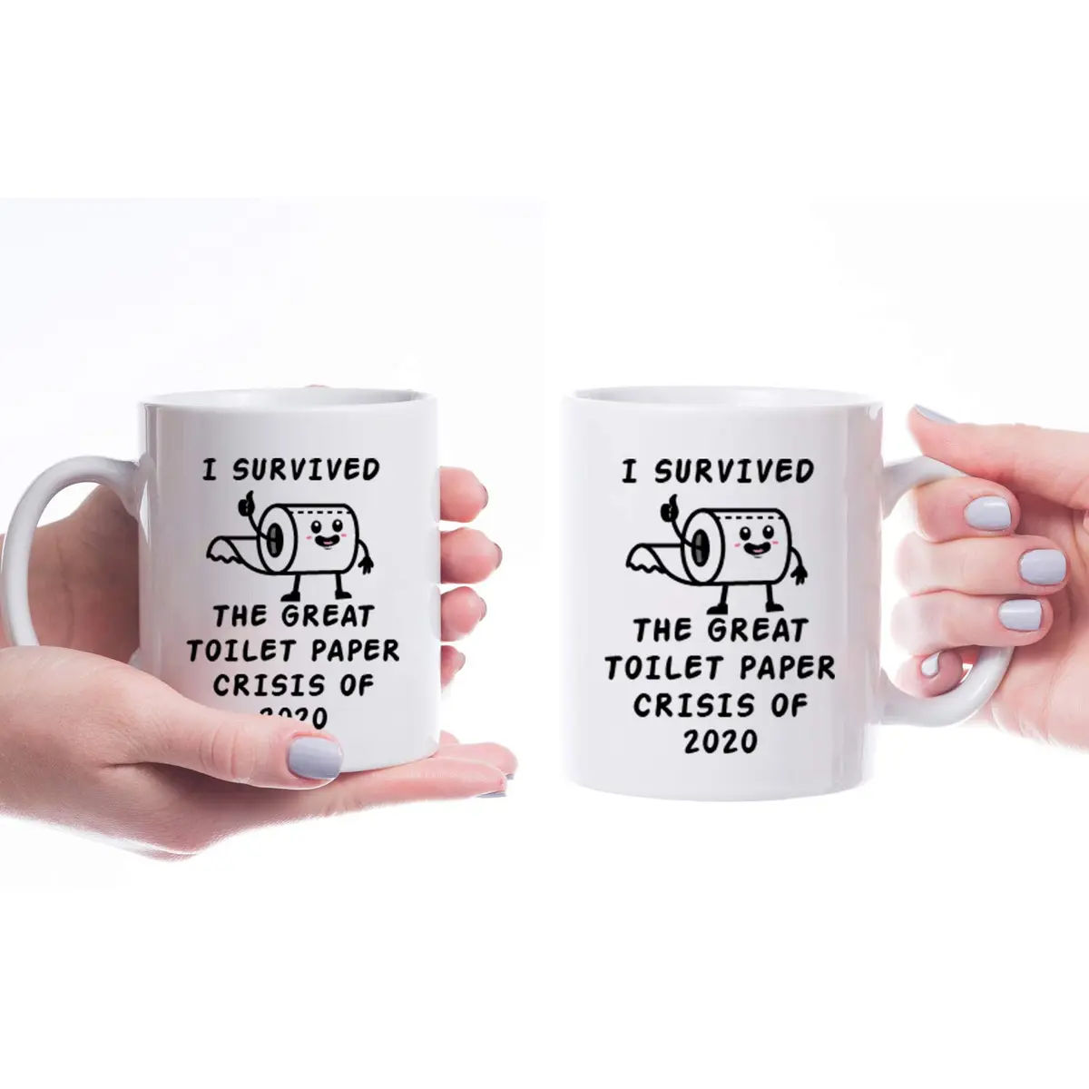 Kropsis White Ceramic Coffee Mug 325ml (11 Fl Oz) | Funny Toilet Paper Crisis 2020 Quote - view 6