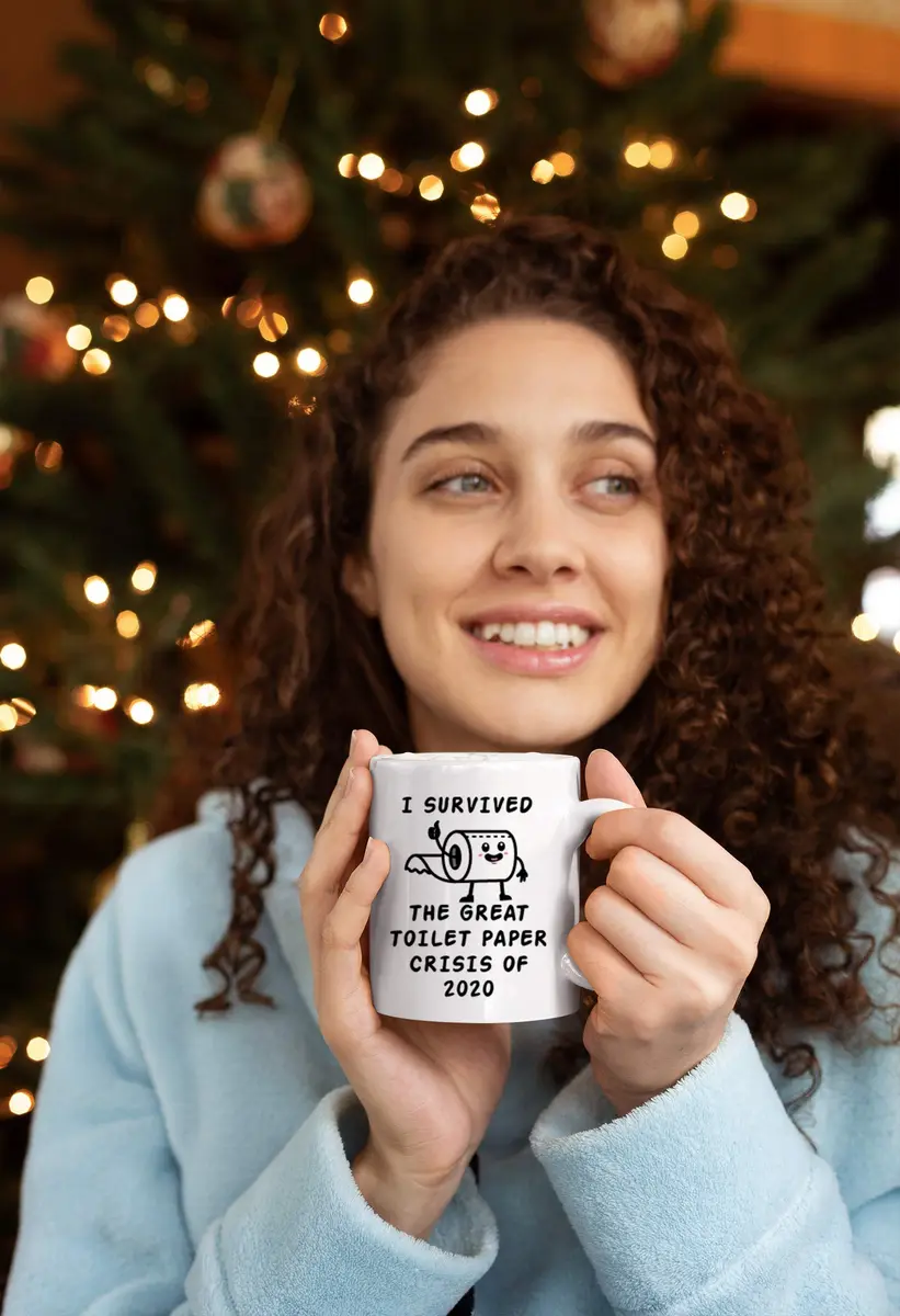 Kropsis White Ceramic Coffee Mug 325ml (11 Fl Oz) | Funny Toilet Paper Crisis 2020 Quote - view 2