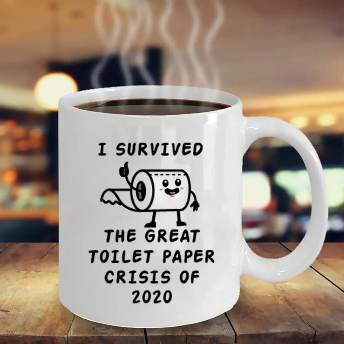 Kropsis White Ceramic Coffee Mug 325ml (11 Fl Oz) | Funny Toilet Paper Crisis 2020 Quote - view 3