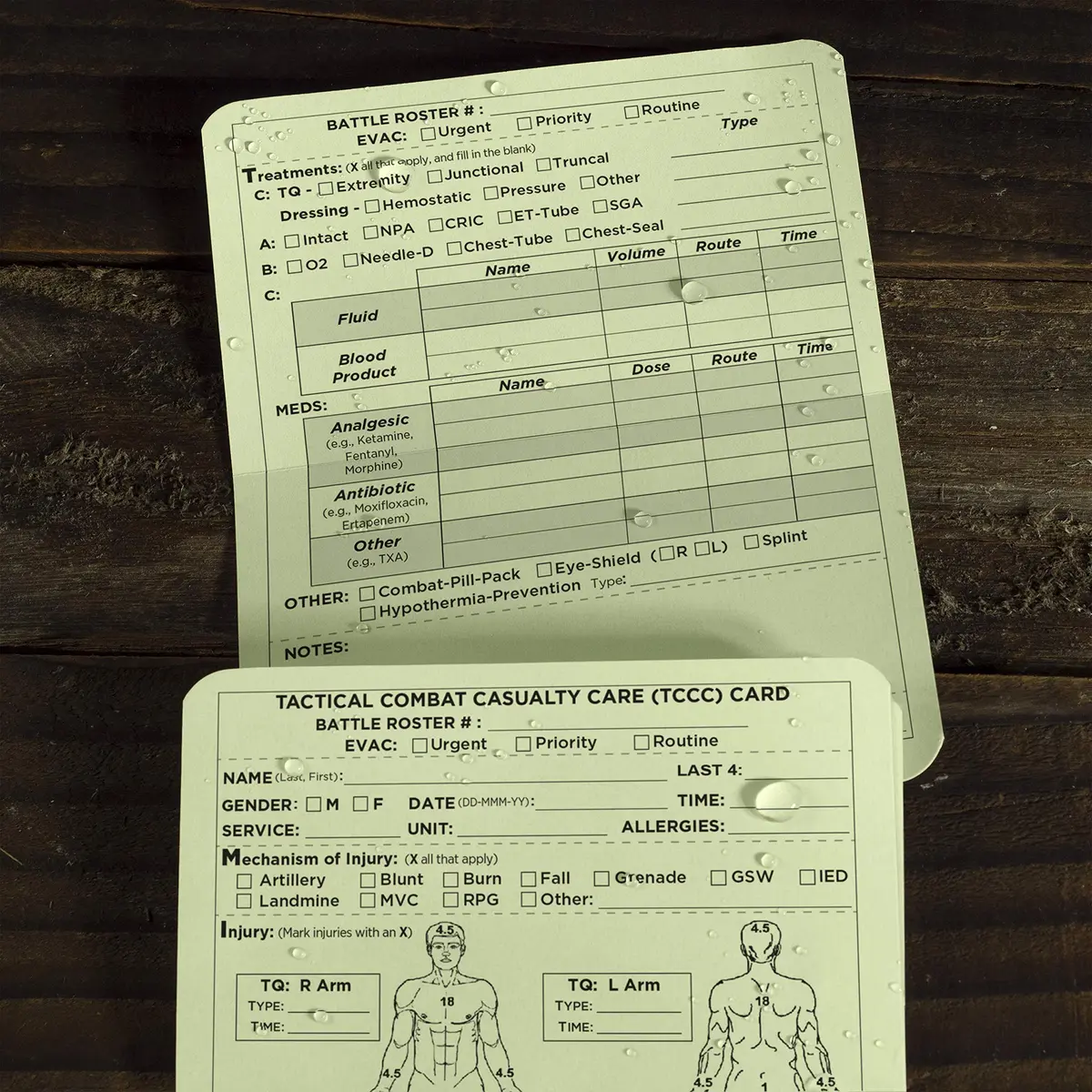 Rite in the Rain All-Weather Combat Card 6" x 5" | Weatherproof Tactical Casualty Care Card - view 5