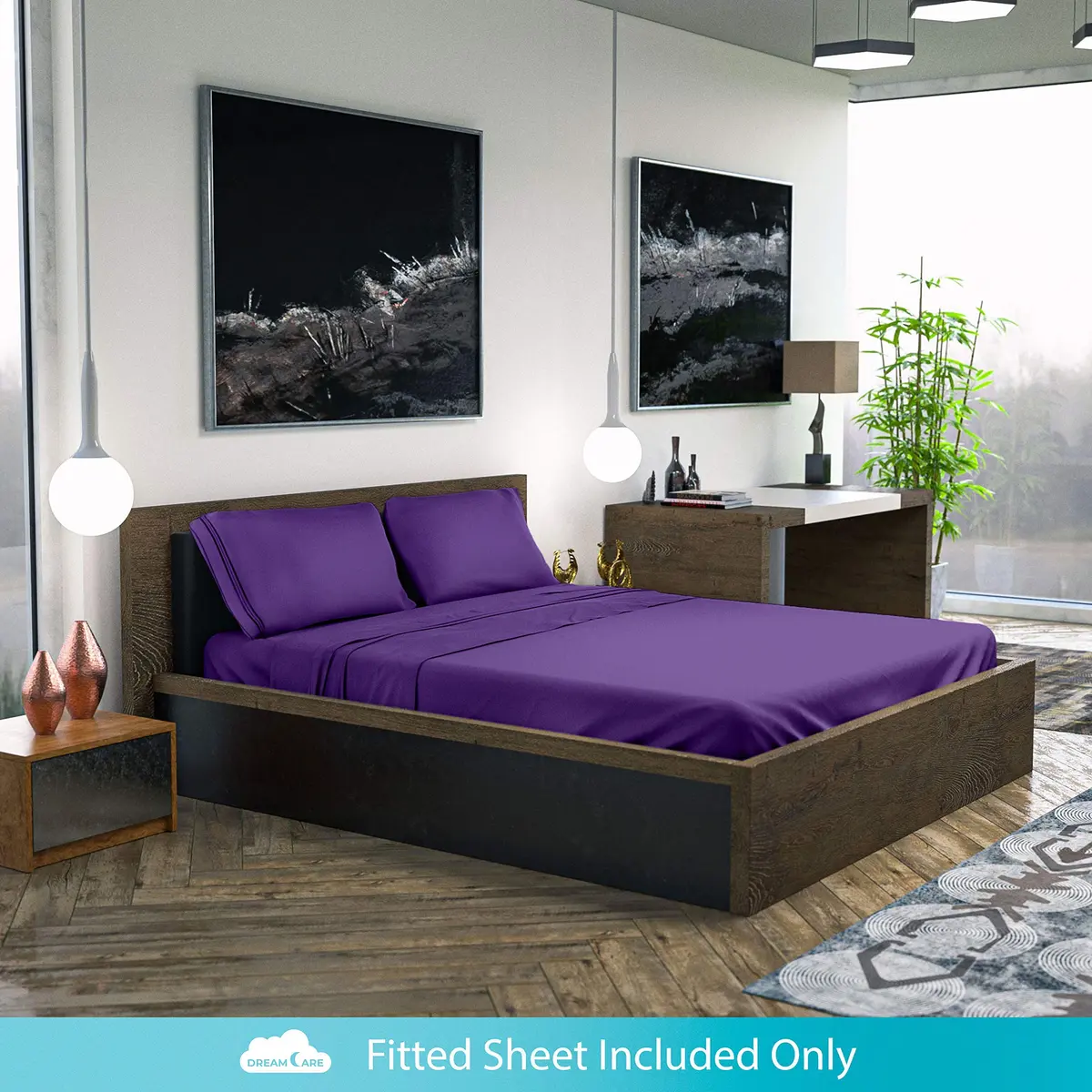 DREAMCARE Fitted Sheet Queen Size Deep Pocket 60 x 80 inches | Wrinkle-Resistant Microfiber, Hotel Luxury (70-120 chars) - view 7