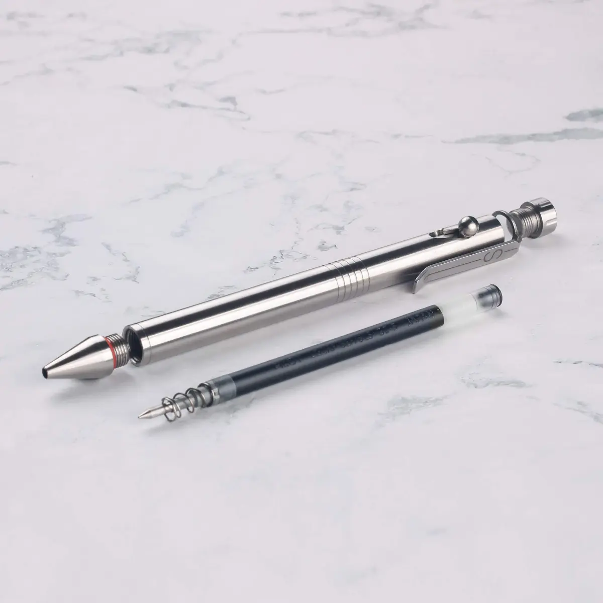 SMOOTHERPRO Stainless Steel Bolt Action Pen with Pilot G2 Refill | Heavy Duty EDC Writing Tool - view 4