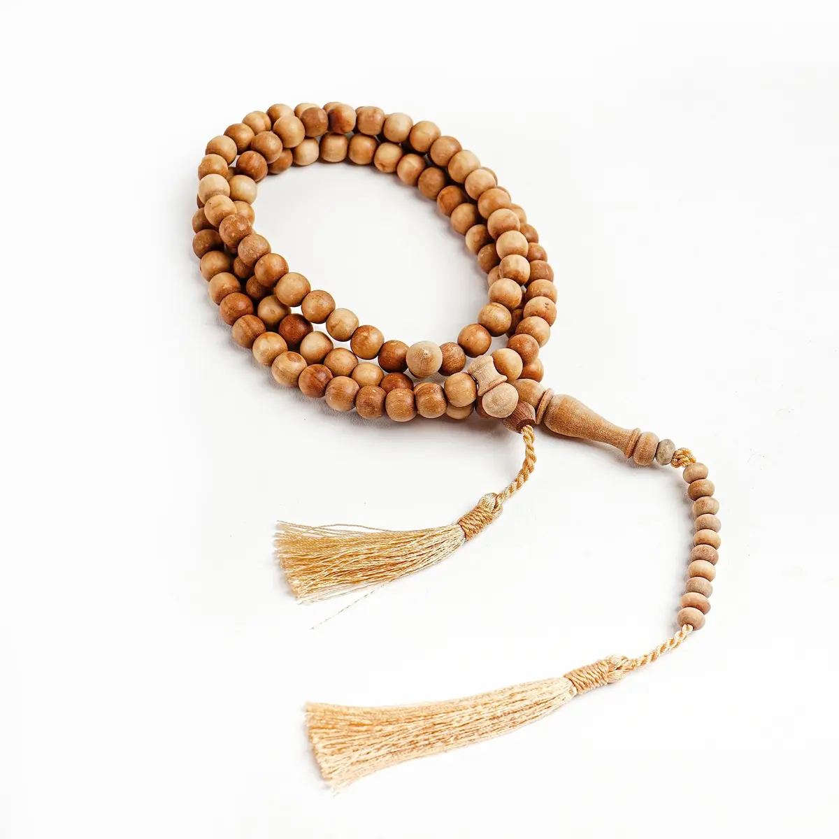 Nusantara Shop Sandalwood Tasbih 99 Beads 8mm | Natural Wood Islamic Prayer Beads for Meditation & Dhikr - view 5