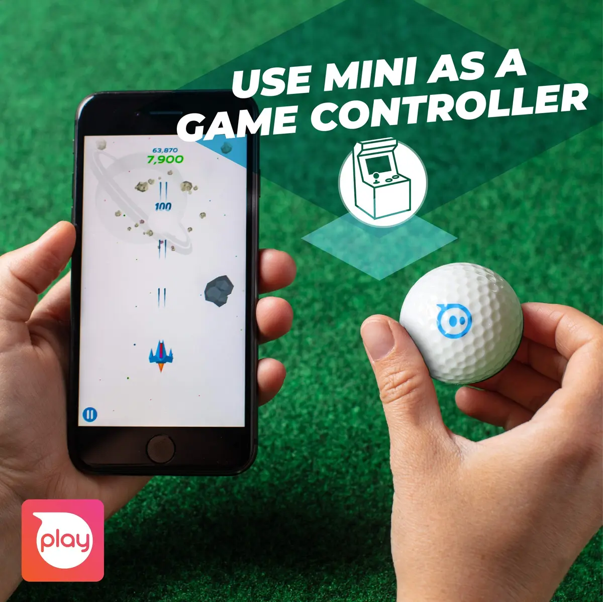 Sphero Mini Golf (White) - Coding Robot Ball - Educational Coding & Gaming for Kids & Teens - Bluetooth Connectivity - Interactive & Fun Learning for Ages 8+ - view 3