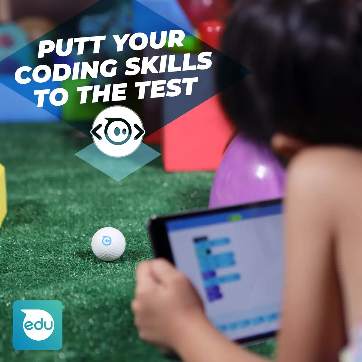 Sphero Mini Golf (White) - Coding Robot Ball - Educational Coding & Gaming for Kids & Teens - Bluetooth Connectivity - Interactive & Fun Learning for Ages 8+ - view 4