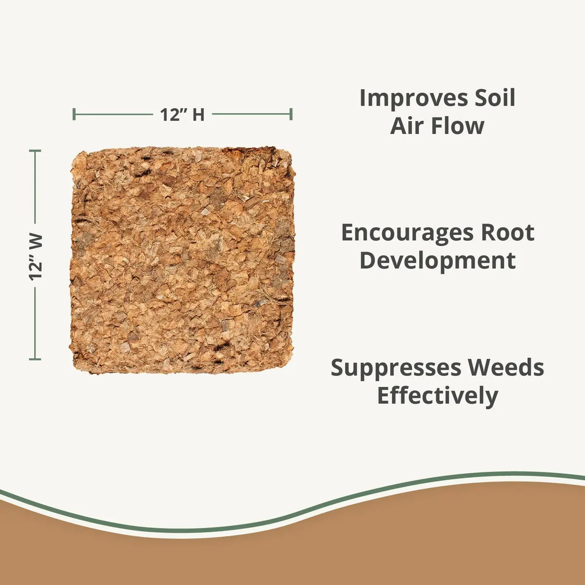 plantonix Coco Chips Mulch Brick (10lbs) | Organic Moisture Retention for Gardens - view 4